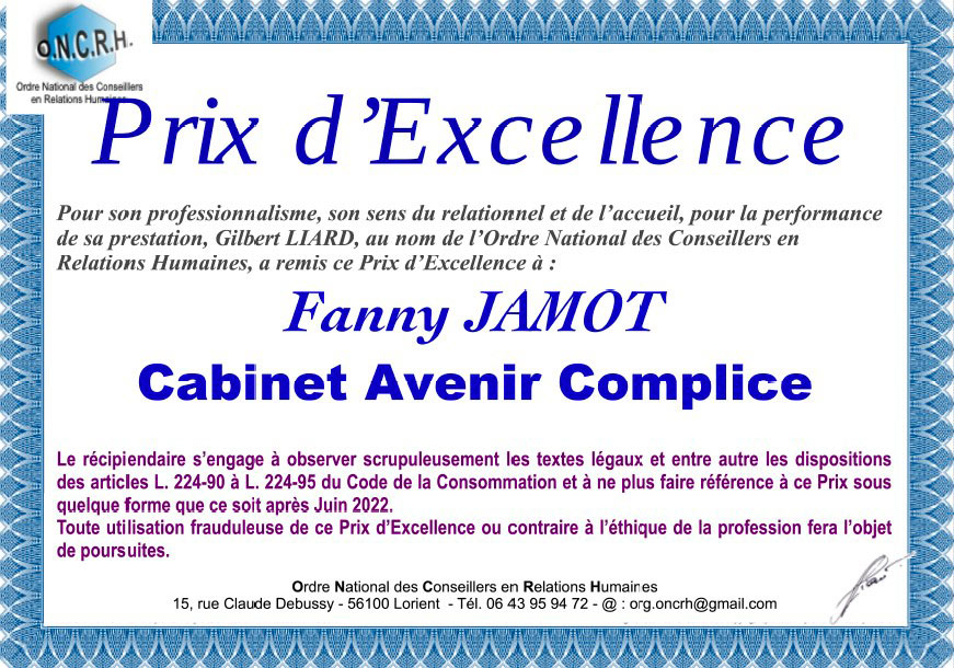 Diplome Fanny Jamot
